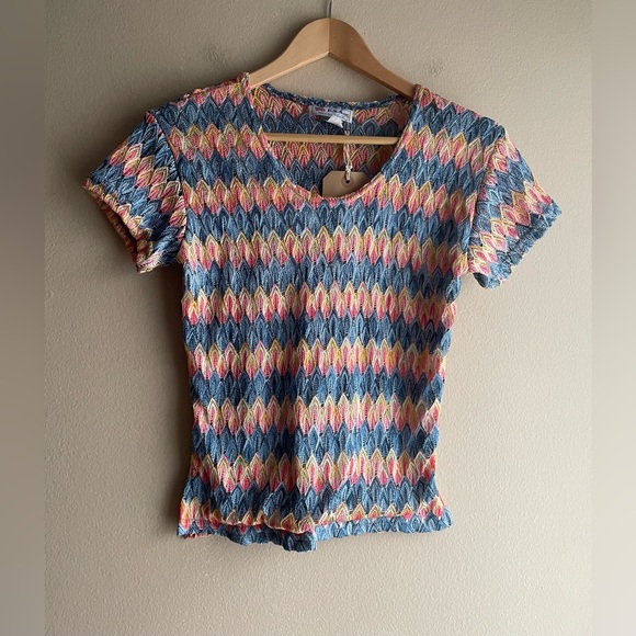 Vinage Tops - New Vintage Knit Top Multi Colored Size S-M